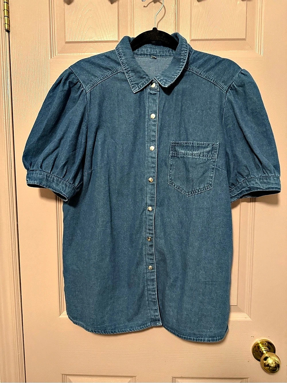 Denim Short Sleeve Button Down
